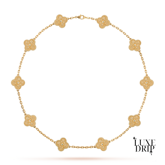 Lucky Clover Gold Luxe Necklace