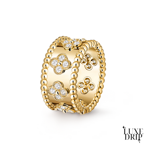Lucky Clover Gold Luxe Ring