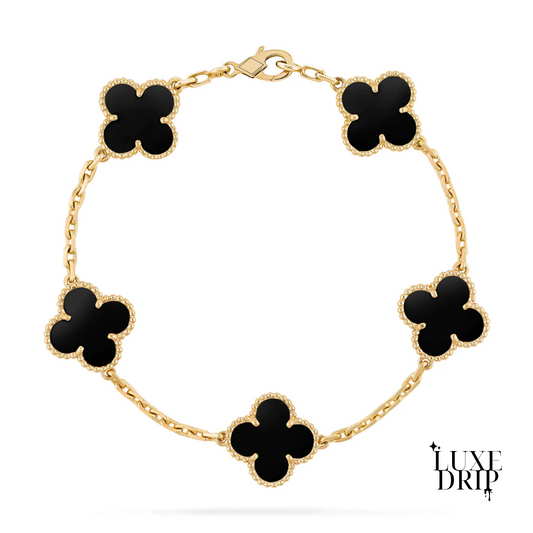 Lucky Clover Black Bracelet